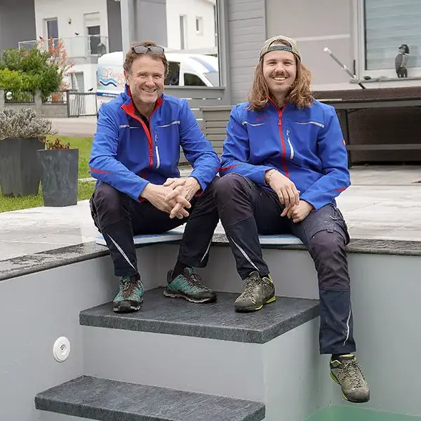 Das Team von Reissner Pool. Johann Reissner und Manuel Jansenberger